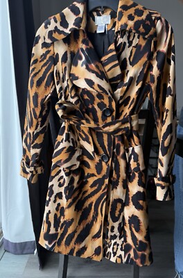 Alberto Makali Women's Leopard Print Blazer Jacket Size 4