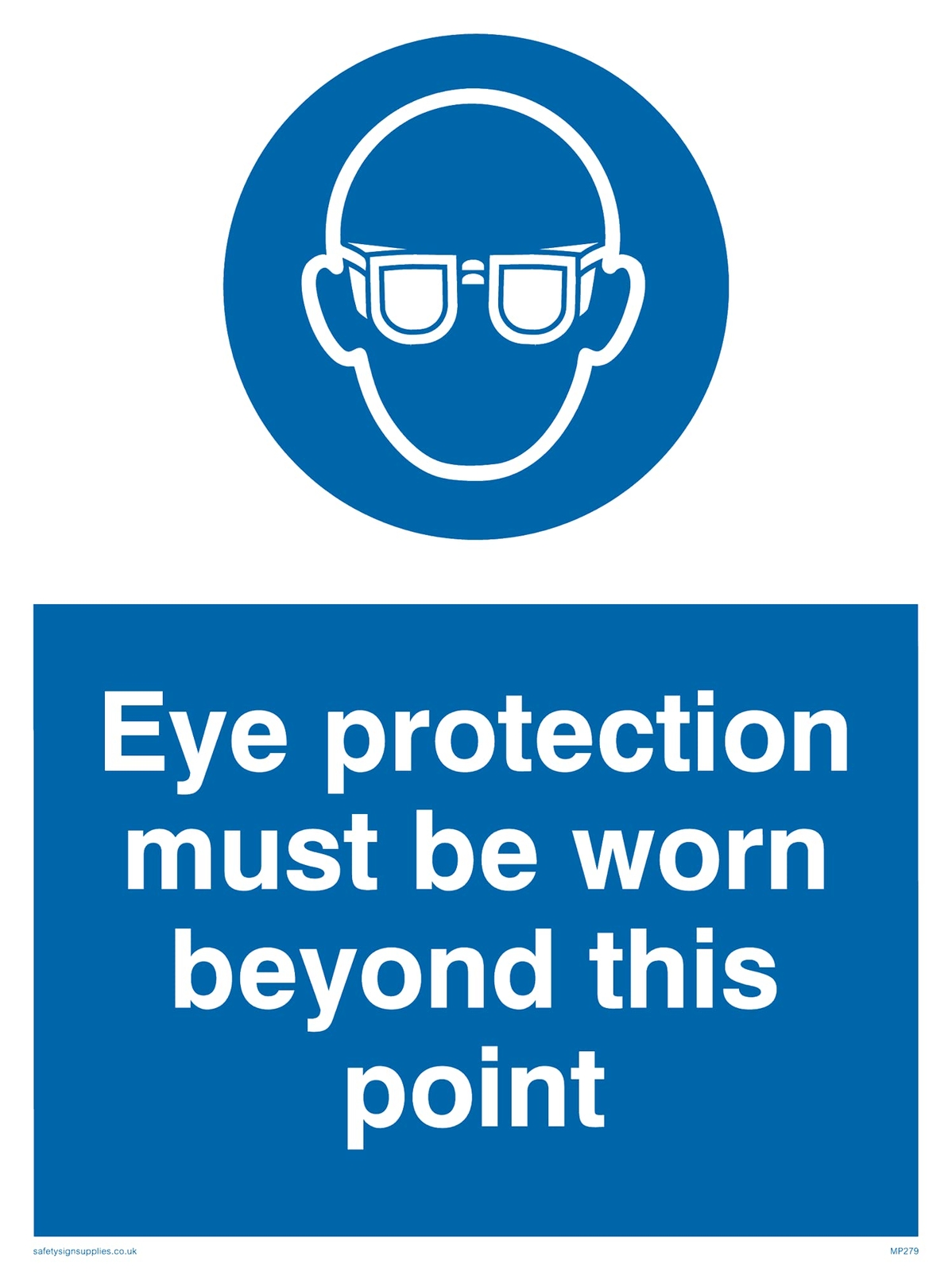 Confezione da 5 – Eye Protection Must Be Worn Beyond This Point Sign – 150 x 200