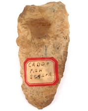 .ARCHAIC PALEO NATIVE AMERICAN INDIAN CADDO CADDOAN STONE FISH SCALER.