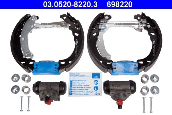 2X ATE 03.0520-8220.3 Bremsbackensatz Passend FüR Fiat Ford-image