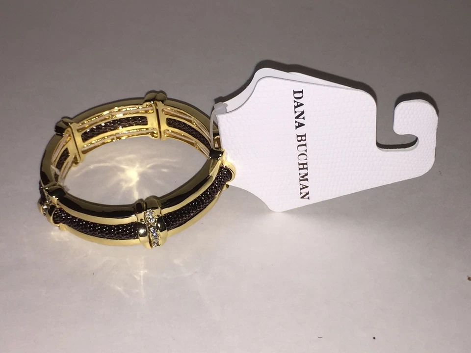 Pulsera elástica de dos tonos para mujer DANA BUCHMAN joyería de moda nueva con etiquetas talla única Foto 2 de 4