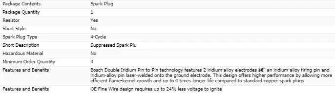 8 bujías Bosch doble iridio para Nissan Pathfinder 2008-2012 V8-5,6 L Foto 4 de 4