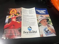 Vintage 1983 Sea World Souvenir Brochure Amusement Park Affordable Foods Ohio