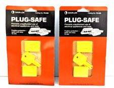 Vintage Shur-Lock Plug Protector Power Tool Appliance Plug Shield Safeguard 2 pk