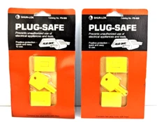 Vintage Shur-Lock Plug Protector Power Tool Appliance Plug Shield Safeguard 2 pk
