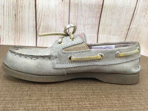 Todler Sperry Top-Sider CG50777 Size 10M Gold Suede Slip on Boat Shoes H5(5) - Picture 6 of 11