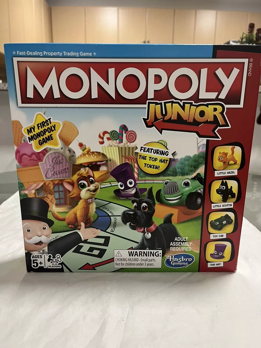 Monopoly Junior Game for 2 to 4 Players, Board Game for Kids Ages