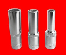 Stecknuss Steckschlüssel Nuss 6-KANT Profil 8mm 10mm 13mm Lang / 1/2" / 3 Stück