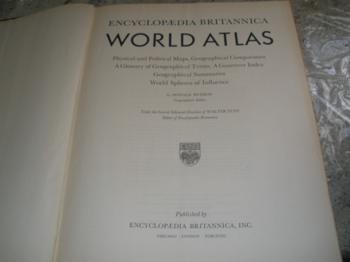 ENCYCLOPAEDIA BRITANNICA WORLD ATLAS COMPLETE WITH SUMMARIES