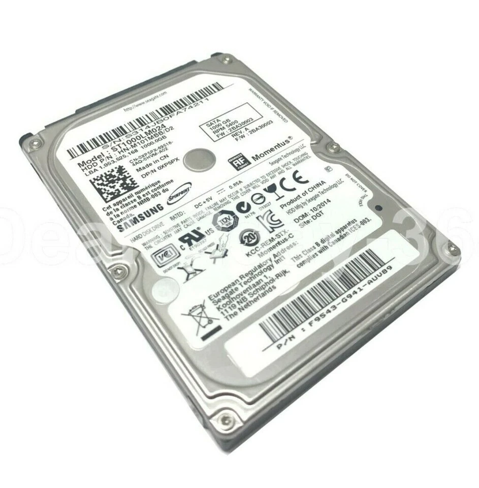 ST1000LM024 Seagate 1TB 5.4K RPM 3Gb/s 2.5" SATA LAPTOP, PS3/4 , XBOX Hard Drive - Image 2 of 3
