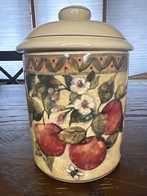 Certified International Sugar canister with Lid Susan Winget  Apples Pears