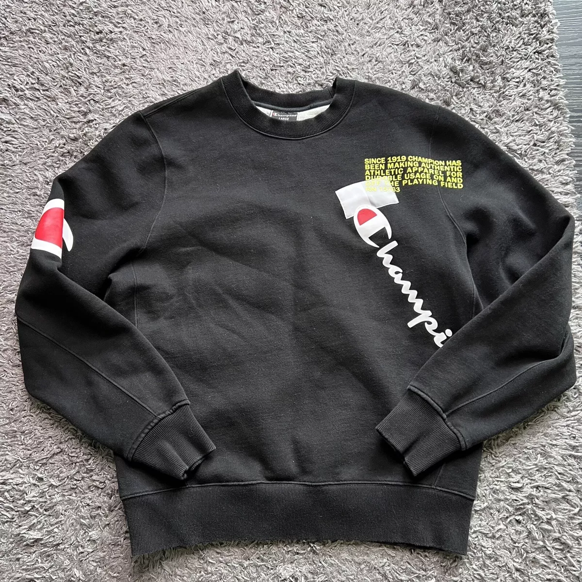 Champion super fleece behind the label hoodie black 2025