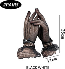 NET TOYS Schwarze Netzhandschuhe – Elegante Spitzenhandschuhe Für Damen, Karneval & Mottoparties