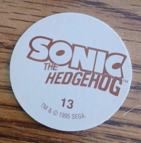 Vintage 1995 Set di 4 Sonic The Hedgehog Pogs Sonic, 2 Knuckles & Princess Sally - Foto 8 di 10