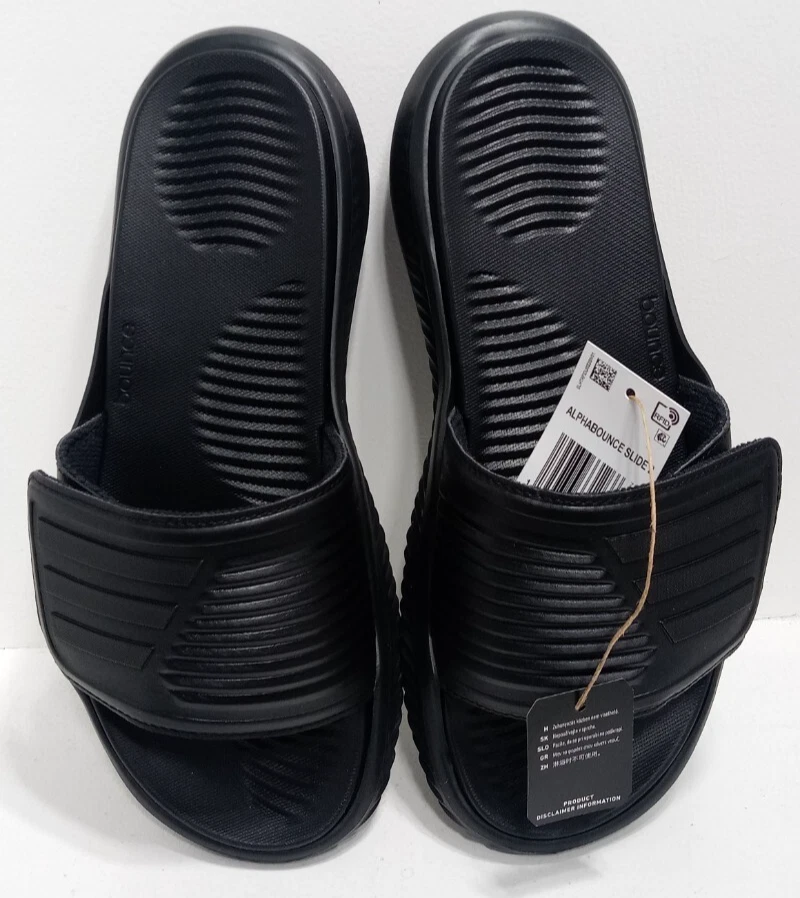 Adidas Alphabounce Slide 2.0 sandali uomo taglia 8 triplo nero GY9416