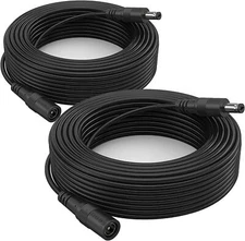 2 Pack 33ft/10M DC Power Extension Cable Universal DC 12V 2.1mm x 5.5mm Exten...