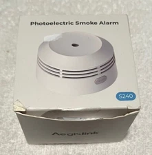 Aegislink Smoke Alarm 10yr Battery Compact Photoelectric Fire Alarm S240 New