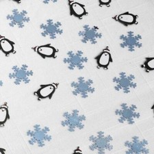 Penguin Snowflakes Table Confetti Table Decoration White/Blue Party 