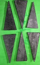 Lot of 6 banded gray obsidian Knife/Spear knapping preform blanks