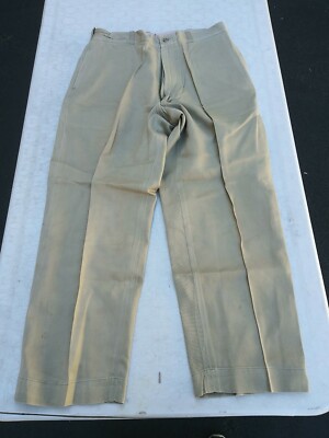 Korean War US Army Zipper Fly Khaki Pants/Trousers Chinos Size