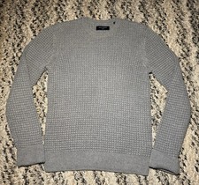 Allsaints Eydon Crew Jumper Sweater Waffle Knit Mens Size Small Mink Cotton