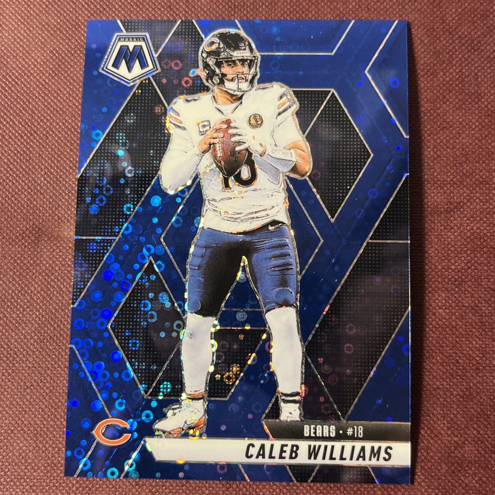 2025 Mosaic #22 Caleb Williams Blue Disco Prizm #90/99