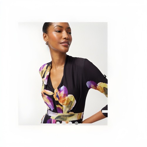 NWT-Chico’s Brushed Petals Floral Watercolors Maxi Stretch Dress Size 4 Jasmina - Picture 6 of 11