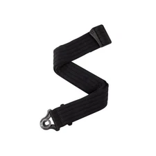 D'Addario 50BAL01 Auto Lock Guitar and Bass Strap, Black Padded Stripes