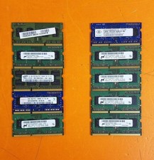 RAM Lot of 10 Assorted Laptop 2GB PC3-10600 DDR3-1333 Memory Sticks