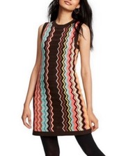 MISSONI for Target Zig Zag Knit Sweater Dress Size L Sleeveless Chevron 