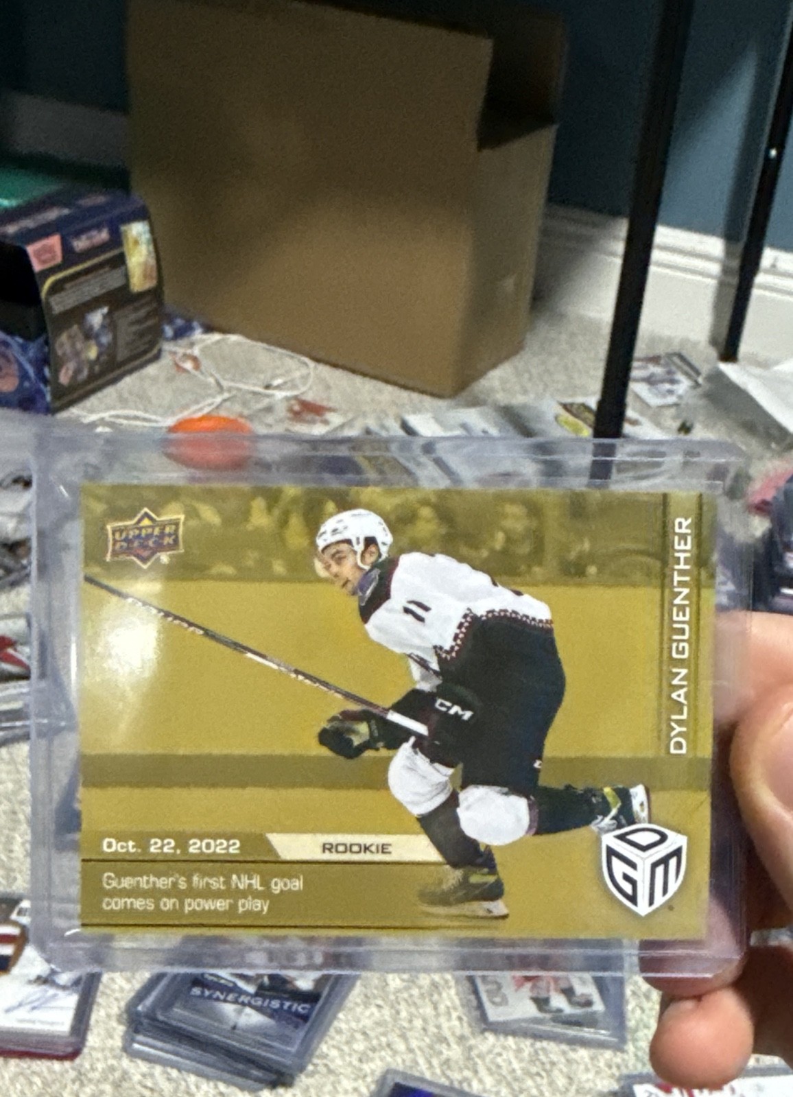 2022-23 Upper Deck Game Dated Moments - Rookie Dylan Guenther #6 Gold /100 (RC)