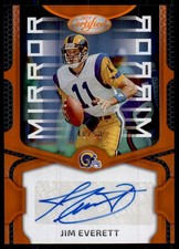 2023 Panini Certified #MS91 Jim Everett #/50 Mirror Signatures Orange Auto