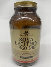 solgar soya lecithin 1360 mg 100 softgels EXP:12/2027
