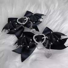Gwiromai Bat Ribbon Hairpin Gothic Style Accessory Official