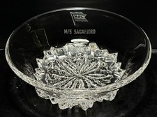 Hadeland Norway Crystal Nautilus Bowl M/S Sagafjord Willy Johansson MCM NAL
