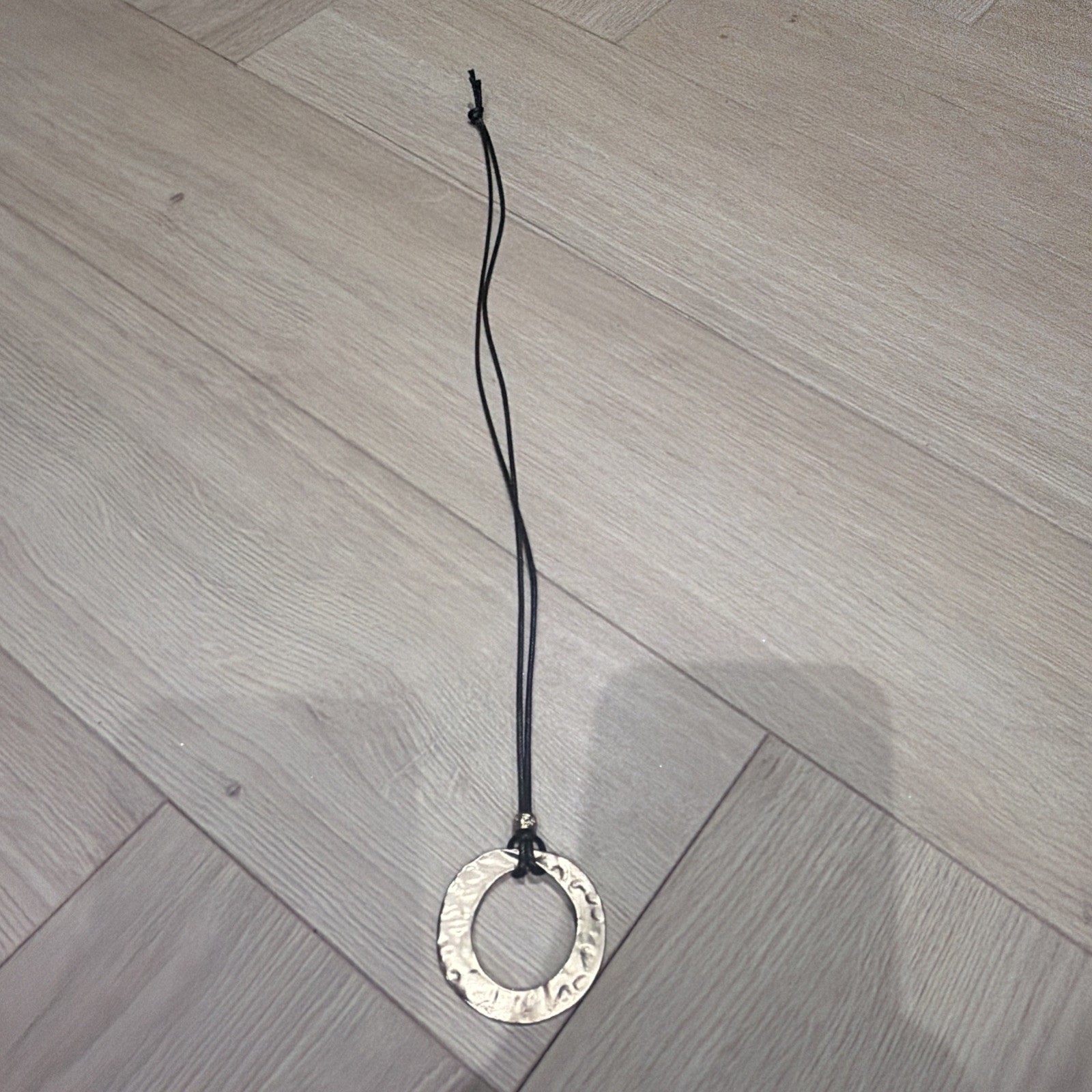 Gorgeous Boho Gold Tone Circle Pendant Necklace modern retro statement party image 4