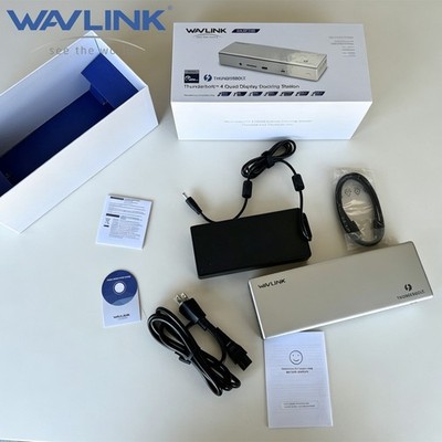 Thunderbolt 4 Dock Laptop Docking Station Quad 4K@60Hz Monitors 4 TBT4 Ports 98W