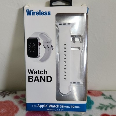 Just Wireless White Silicone Band for Apple Watch Series 1-4 38mm/40mm Strap