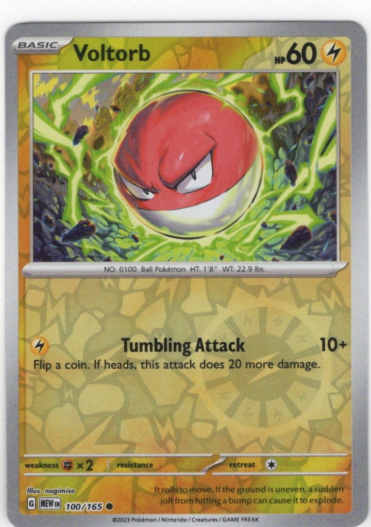 Voltorb 100/165 Common Professor Program Promos Pokemon Reverse Holo Near Mint