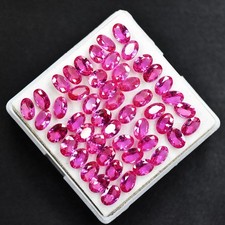 7x5 mm 4 Pcs Certified Quality Natural Pink Sapphire Oval Cut Lot Loose Gemstone