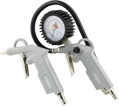 ABAC Kit Accessori per Compressore 6 Pezzi G-813, Inclusi Gonfiagomme con Manome - Foto 5 di 7