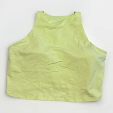 Old Navy Active Bra PowerChill 2X Crop Tank Top Green Go-Dry Light Support
