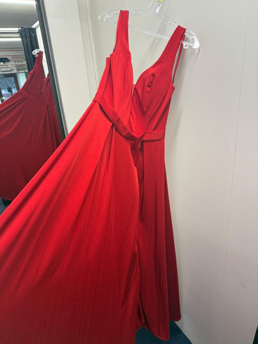 Gino Cerruti 1002s Red Size 14 / 12 Long Evening Dress Prom NWT - Picture 11 of 18