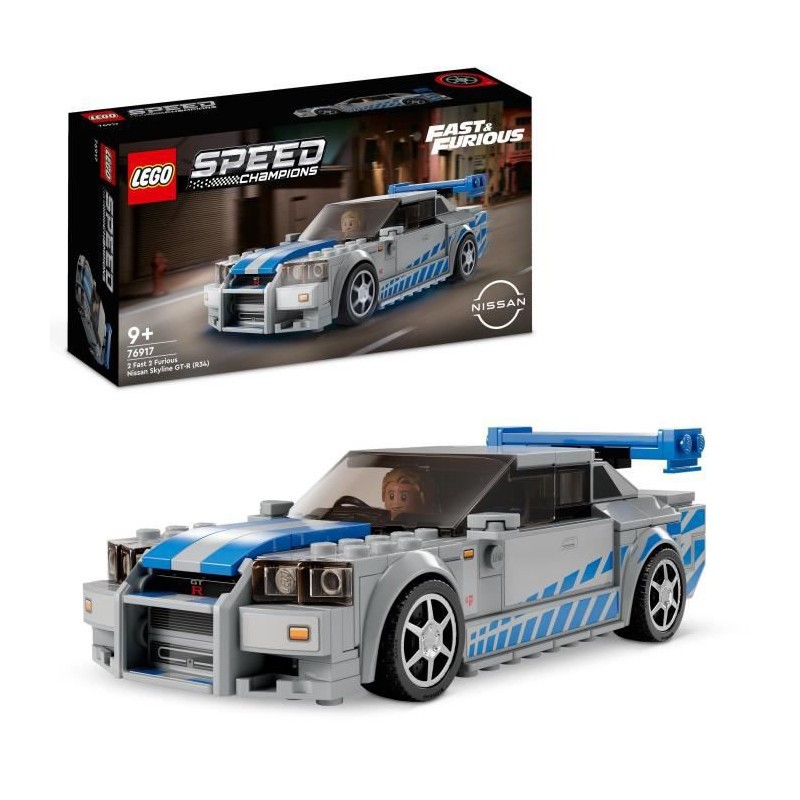 Maquette LEGO Speed Champions 76917 Nissan Skyline GT-R R34 Cadeau Anniversaire Enfant 9 Ans