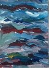 ACEO Original Art Abstract Acrylic Waves by Jill/ Tulip and Topaz — photo 2