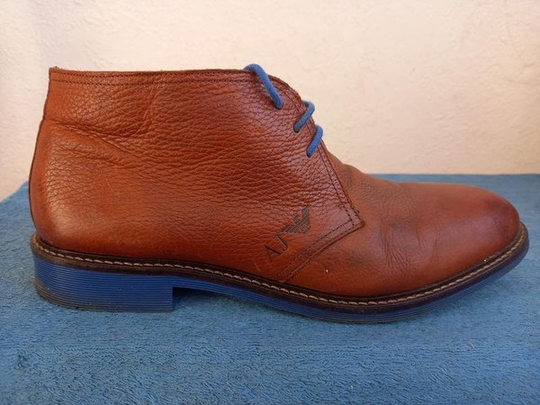 Men Armani Jeans Boots Coral Leather 43