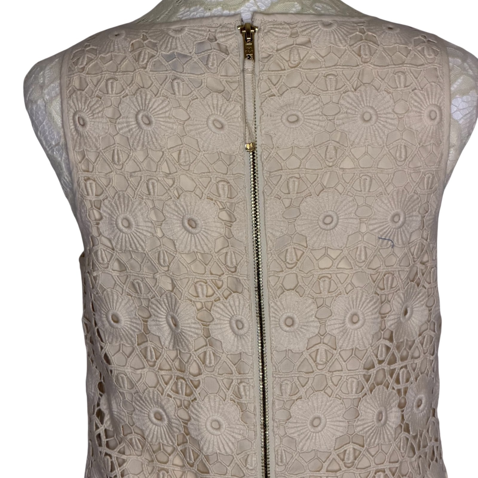 Juicy Couture Black Label Daisy Guipure Crochet  Lace Mini Dress Cream 2 image 7