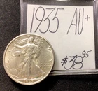 1935 Walking Liberty Silver Half Dollar AU+! ENN Coins