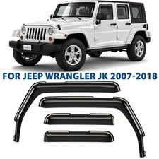Side Window Deflectors Rain Guards for 2007-2018 Jeep Wrangler JK SHATTERPROOF