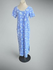 Fresh Produce  Blue White Floral Sheath Maxi Dress Size Medium